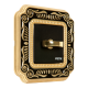 INTERRUPTOR ROTATIVO COLECCIÓN SMALTO ITALIANO MARCO DE LATÓN FIRENZE EN ORO BRILLO CON NEGRO